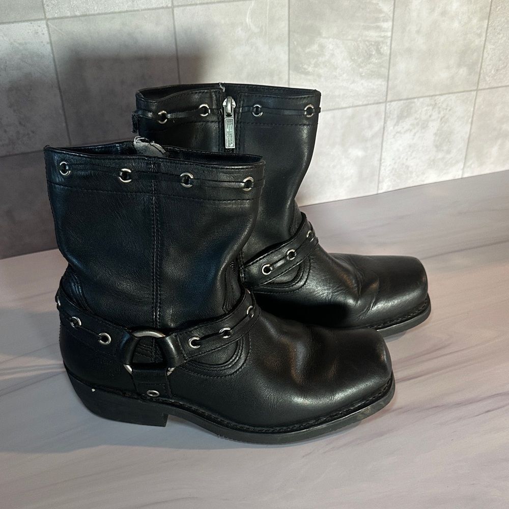 Harley Davidson Black Leather boots